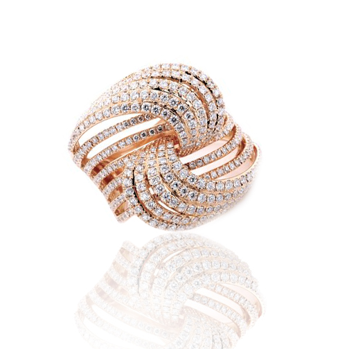 modern diamond ring design in 18 karat rose gold pakistan karachi online purchase shop storediamond gold bracelet bangle tiffany design online purchase order shop jewelry store yellow topaz jewellery shopping