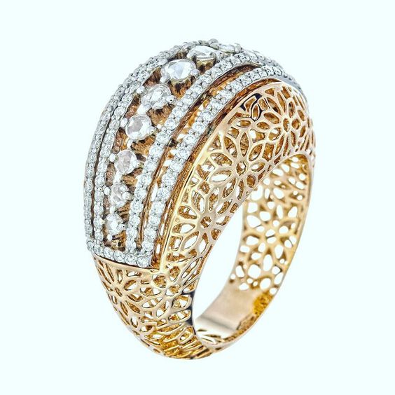 diamond ring design in 18 karat rose gold pakistan karachi online purchase shop storediamond gold bracelet bangle tiffany design online purchase order shop jewelry store yellow topaz jewellery shopping